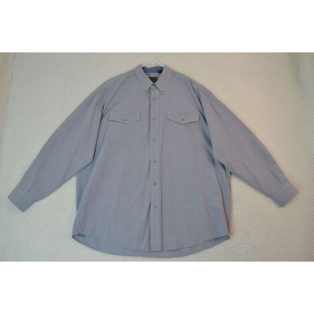 Roper Men's XXL Light Blue Western Long Sleeve Button Up Shirt